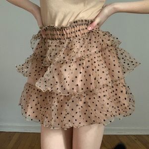 Tulle polka dot skirt
